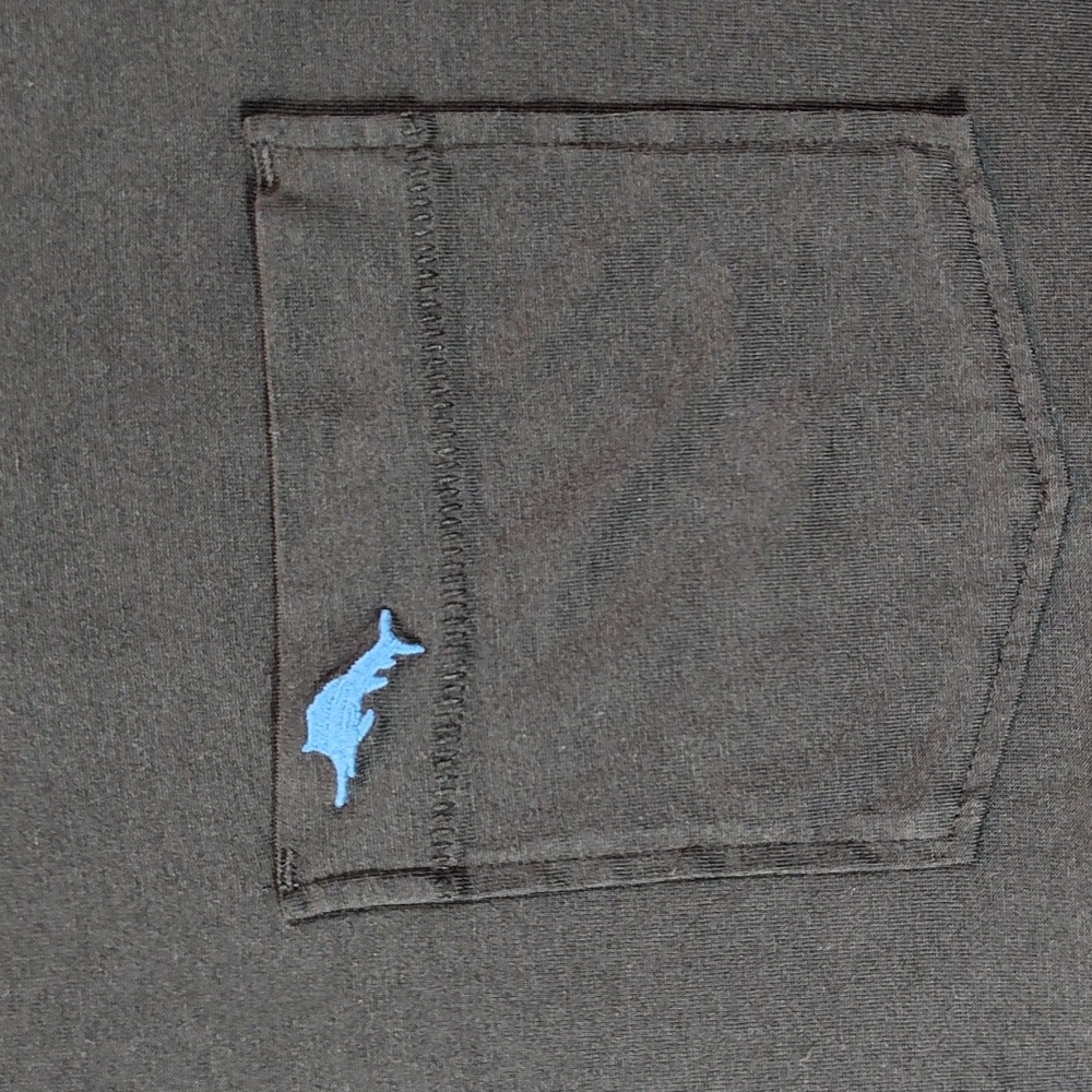 NWOT Relax Black Pima Cotton Blue Sailfish Stitched Pocket T Shirt - Picture 5 of 9
